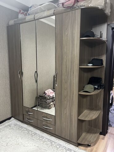 шкаф кухонный напольный: Кийим салуучу шкаф, Колдонулган, Түз, Жыгач