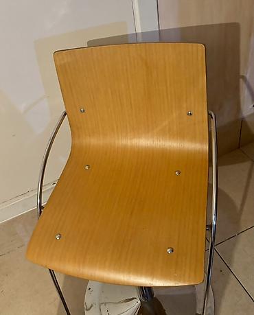 ofis ucun stullar: Skandinaviya üslubunda bar taburesi - Material: təbii ağac tonlarında — 3