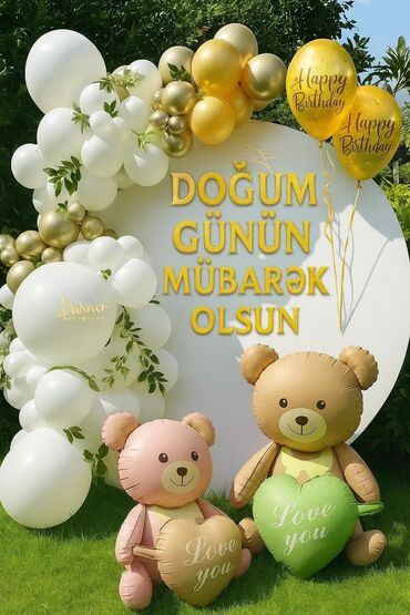 ad günü üçün dekorlar: Ad günü şənlikləri və xüsusi tədbirlər üçün nəzərdə tutulmuş bu bəzək