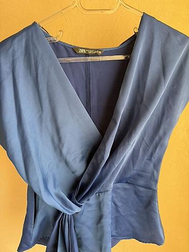 ZARA qadın bluzu - Model: kruj şalvari xatırladan kəmərli wrap/bluzon