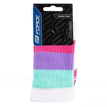 unimer 33: ČARAPE FORCE BLEND BELO-LJUBIČASTO-ROZE L-XL/42-46 | Visoke — 3