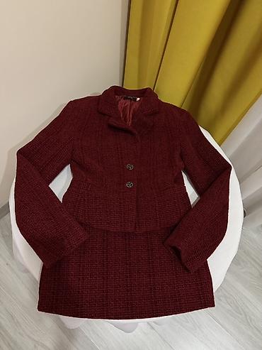Костюм с юбкой, Модель юбки: Прямая, Мини, Пиджак, S