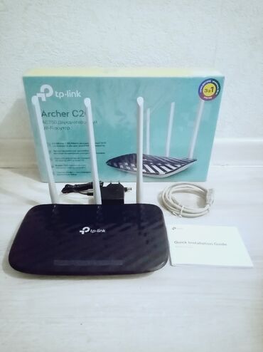 Модемы и сетевое оборудование: 2-диап. WiFi TP-Link Archer C20 v5 роутер 3 антенны, идеальное