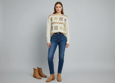 Jumpers: Women`s sweater, size M