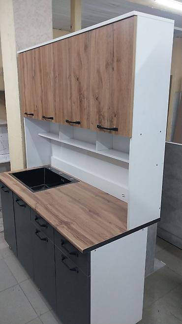 Кухонные гарнитуры: Кухонный гарнитур прямой, современный - Компоновка: нижний ряд тумб с — 1