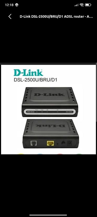 modemlerin satisi: D-Link DSL-2500U ADSL Modem (Naqilli) D-Link DSL-2500U ADSL modemi — 1