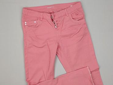 cos trousers: Różowe damskie spodnie typu slim - Krój: slim, dopasowany - Rozmiar z — 1