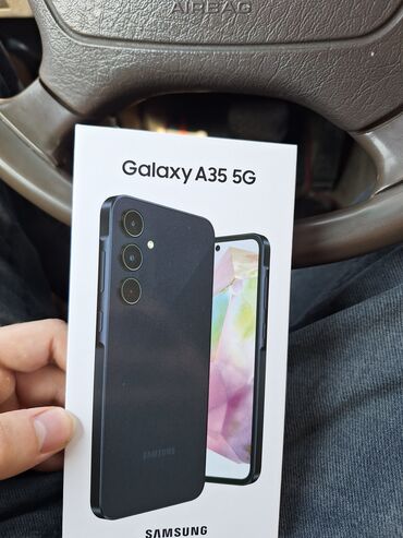 xacmazda ucuz telfonlar: Samsung Galaxy A35, 256 GB, rəng - Yaşıl, Düyməli, Barmaq izi, Face ID