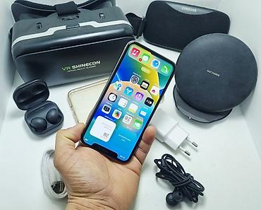 Apple iPhone: IPhone X, Б/у, 64 ГБ, Серебристый, Зарядное устройство, Чехол, Наушники, 100 % — 22