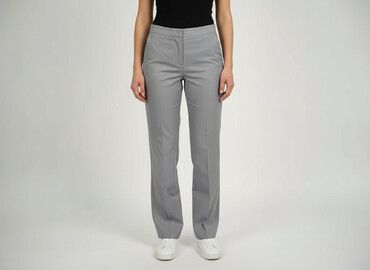 spodnie ze ściągaczami damskie bershka: Material trousers for women, size S