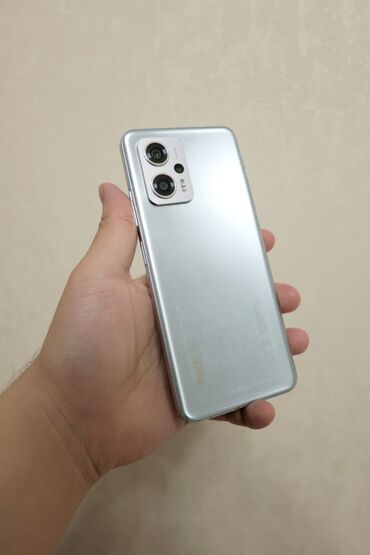 телефон поко 5: Poco X4 GT, Б/у, 256 ГБ, цвет - Серебристый, 2 SIM