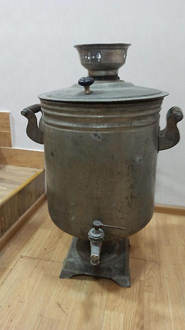 samovar satılır: Köhnə tip kömür/odunla işləyən samovar. 50 litrlik mis — 3