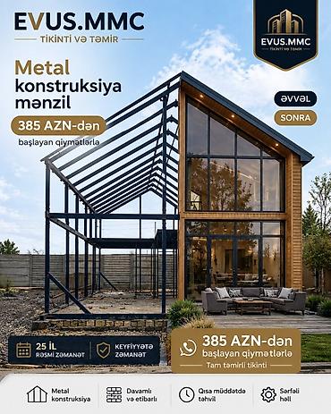 islenmis taxta satisi: A freem evlerin tikintisi ve təmirli — 2