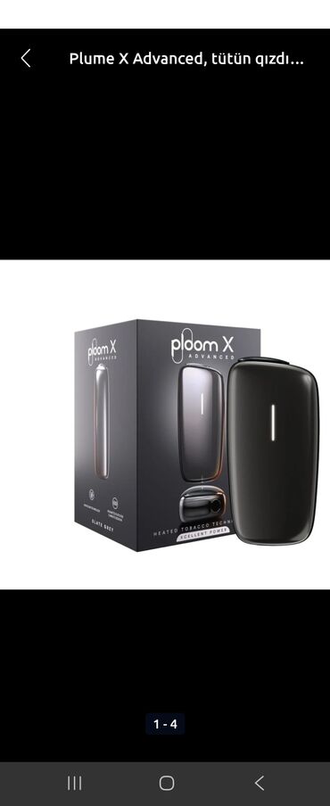 Ploom X Advanced 5 gun islenilib Tam Original qutusu ve karaobkasi ve