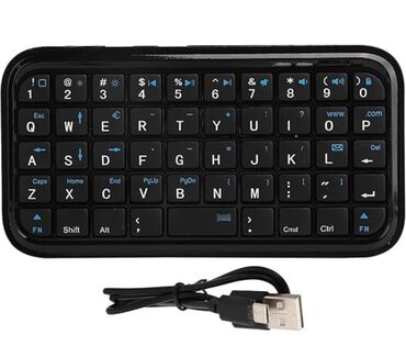 Адаптеры питания для ноутбуков: Portativ mini simsiz klaviatura qara rəngdədir. Kiçik ölçüsü sayəsində