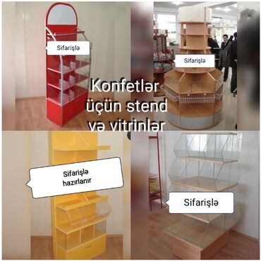 Mebellərin yığılması: Konfet və çərəz üçün vitrinlər sifarişlə hazırlanır — 7