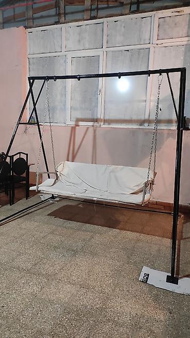 Bağ, çöl mebeli: Metall karkaslı asma yelləncək (bağ-balkon üçün) - Güclü polad — 2