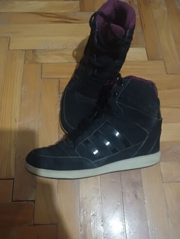 zenske sandale sa platformom: Adidas, 38.5, color - Black