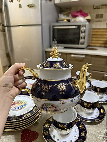 Çay dəstləri və servizlər: Çay dəsti, rəng - Göy, Farfor — 7
