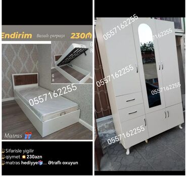 Yataq otağı dəstləri: Təknəfərlik çarpayı, Komod, Termo, Tumba, Yeni -da lalafo.az — 2 Yataq otağı dəstləri: Təknəfərlik çarpayı, Komod, Termo, Tumba, Yeni — 2
