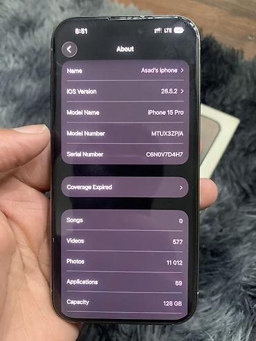 ayfon 14: IPhone 15 Pro (Titanium), цвет — светлый/натуральный титан. В — 6