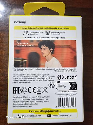 baseus w7: Yeni Simsiz (Bluetooth) Qulaqcıqlar, Baseus, rəng - Qara — 6