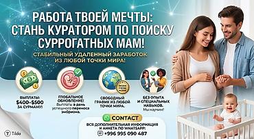 it hub: Требуется Куратор / Агент по поиску суррогатных мам (Удаленно) — 1
