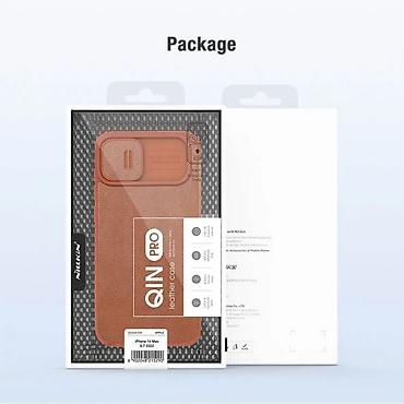 Maske i futrole za telefone: Maska Nillkin Qin Pro za iPhone 14 Plus 6.7 crvena. Kataloški broj — 14