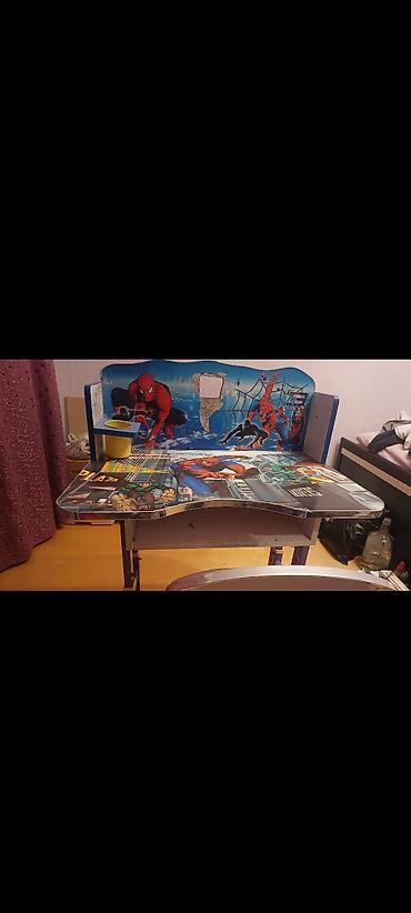 lego spiderman vs: Uşaq üçün yazı‑oxu masası və stul dəsti – Hörümçək‑Adam tematikası — 4