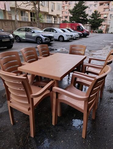 Digər mebel: DeniBağ üçün masa dəsti 8 oturacaqla yaxşı vəziyyətdə türkiyənindi