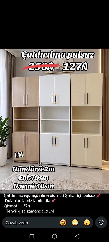 Modul tipli kitab və saxlama dolabı - Material: təmiz laminat -