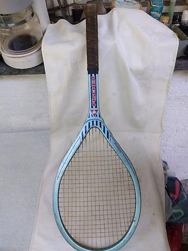 rc servo: Tenis reket Fischer Austria, plavi drveni, ocuvan — 2