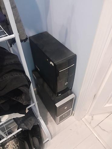 Два системных блока формата ATX. 1) Верхний — HP (черный корпус): -