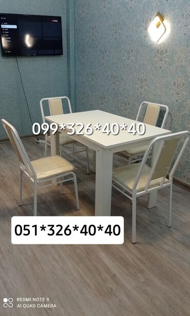 Masa və oturacaq dəstləri: Mətbəx üçün, Yeni, Açılmayan, Dördbucaq masa, 4 stul -da lalafo.az — 30 Masa və oturacaq dəstləri: Mətbəx üçün, Yeni, Açılmayan, Dördbucaq masa, 4 stul — 30