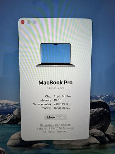 Ноутбуки Apple (MacBook): Для программирования, Б/у, Apple M1 Pro, ОЗУ, RAM: 16 ГБ — 9