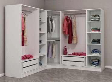 Sifarişlə dolablar: Künc dolab, Dəhliz üçün, Yataq otağı üçün, Şifonyer, Açılan, Korpuslu, 5 qapı — 2