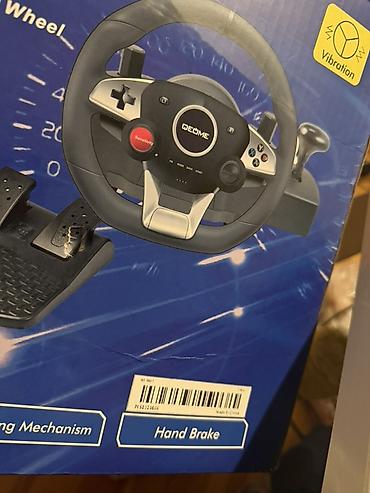 Video oyunlar üçün aksesuarlar: QEOME oyun sükan dəsti - Vibrasiya funksiyalı sükan: real sürüş hissi — 1