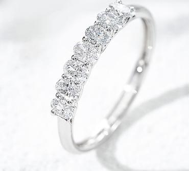 Үлпөт көйнөктөрү жана аксессуарлар: 💍 Кольцо из белого золота 750 пробы с лабораторными бриллиантами • — 4