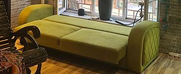 loft mebel: Yaşıl rəngli transformasiya olunan divan‑çarpayı - Funksional dizayn — 1