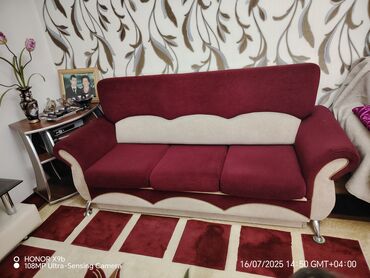 диван и 2 кресла: Divan, İşlənmiş, Açılan, Bazasız, Parça, Ödənişli çatdırılma