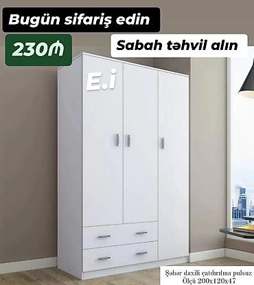 wfanerler: *3 qapılı dolab 230Azn💥* ✔️ Rəng seçimi var ✔️ Matireal Rusiya — 1