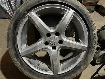 автомобильный диск: Диск с шиной для Mercedes-Benz 1 штук - Литой диск Mercedes, 5 спиц — 1