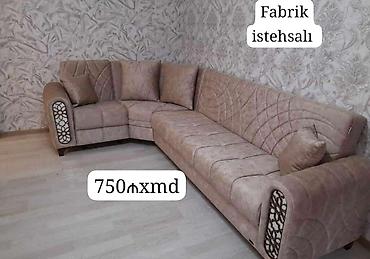 Künc divan – fabrik istehsalı. - L‑şəkilli dizayn, geniş oturacaq