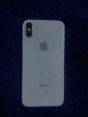 обменять самсунг на айфон: IPhone X, Колдонулган, 256 ГБ, Күмүш, Каптама, 100 %