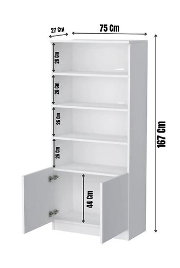balkon skaf: Mətbəx üçün çoxfunksiyalı şkaf – rəfli və qapılı model - Ölçülər — 6