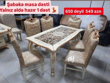 mətbəx üçün stol stul: Qonaq otağı üçün, Yeni, 6 stul