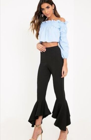 Pantalone: L (EU 40), Visok struk, Zvoncare — 16