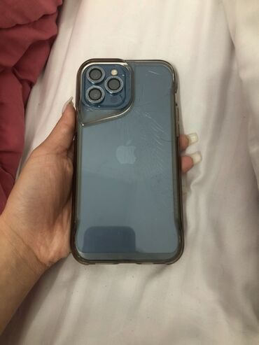 купить айфон 13 про бишкек: IPhone 12 Pro Max, 128 ГБ, Pacific Blue, Чехол