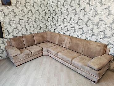 klassik divan: Künc divan və 6 nəfərlik yemək dəsti - Künc divan: L formalı, yumşaq — 4