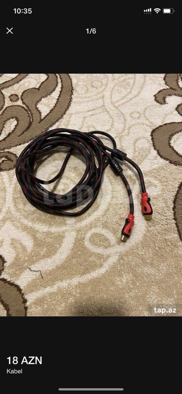 televi: Məhsul: HDMI kabel - Konnektorlar: 2 x HDMI (A tip), qızılı ucluqlar